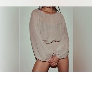 Free People romper in Slate Size Small NWT